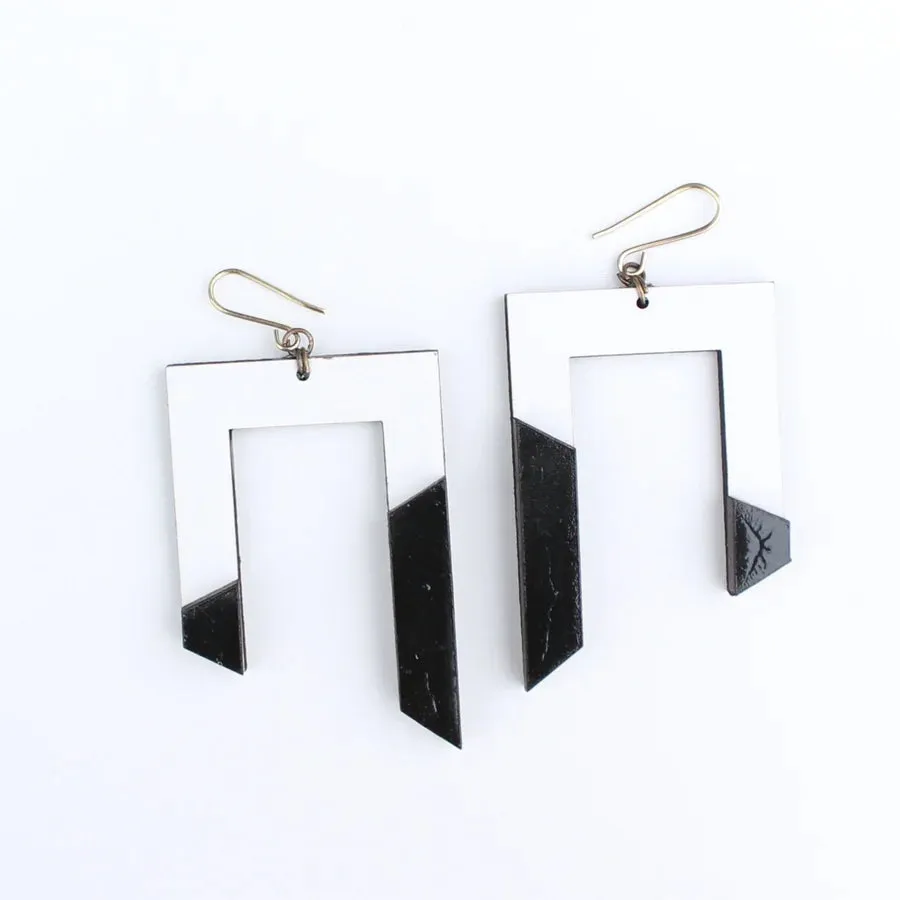 INKATURAH See-Saw African Print Earrings