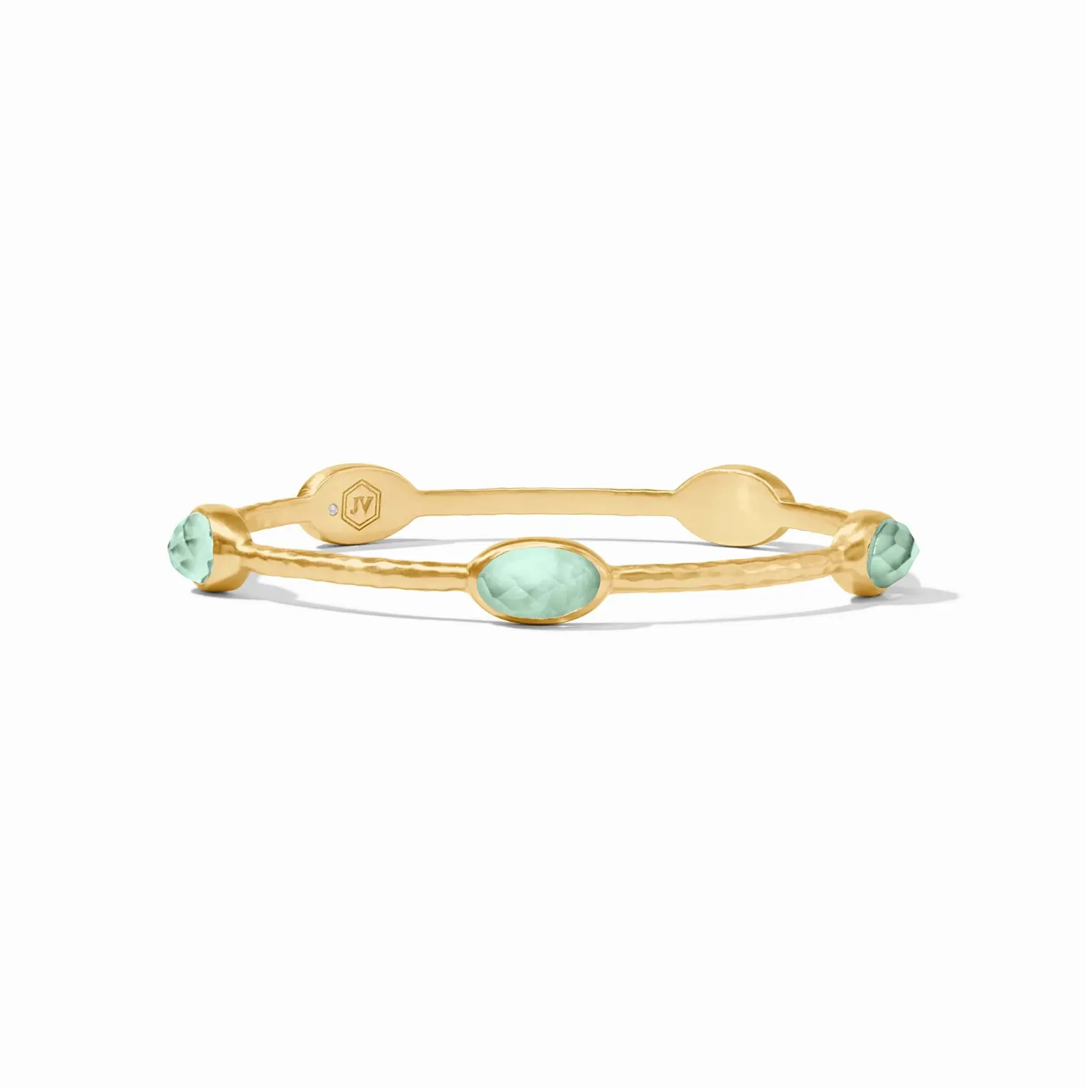 Julie Vos Ivy Stone Bangle, Aquamarine Blue