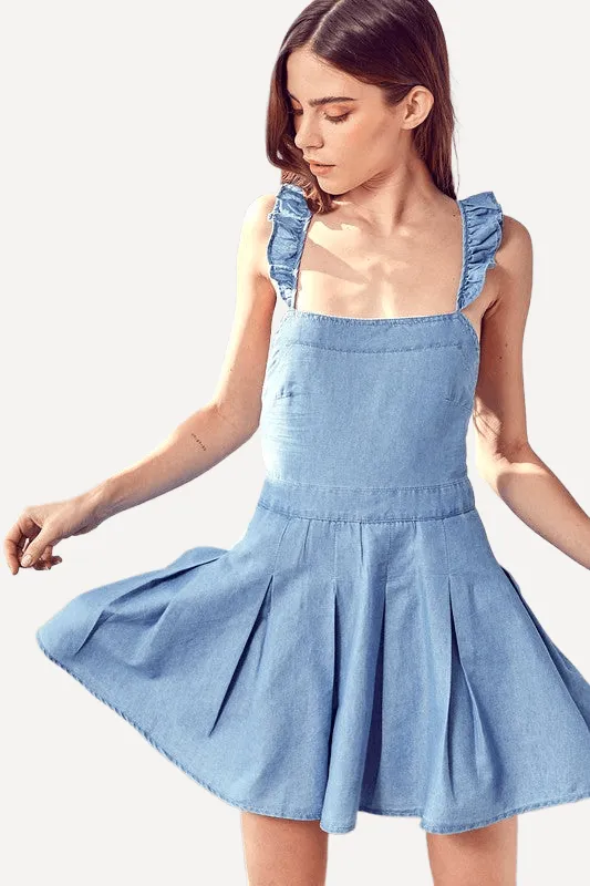 Juniors Denim Mini Dress