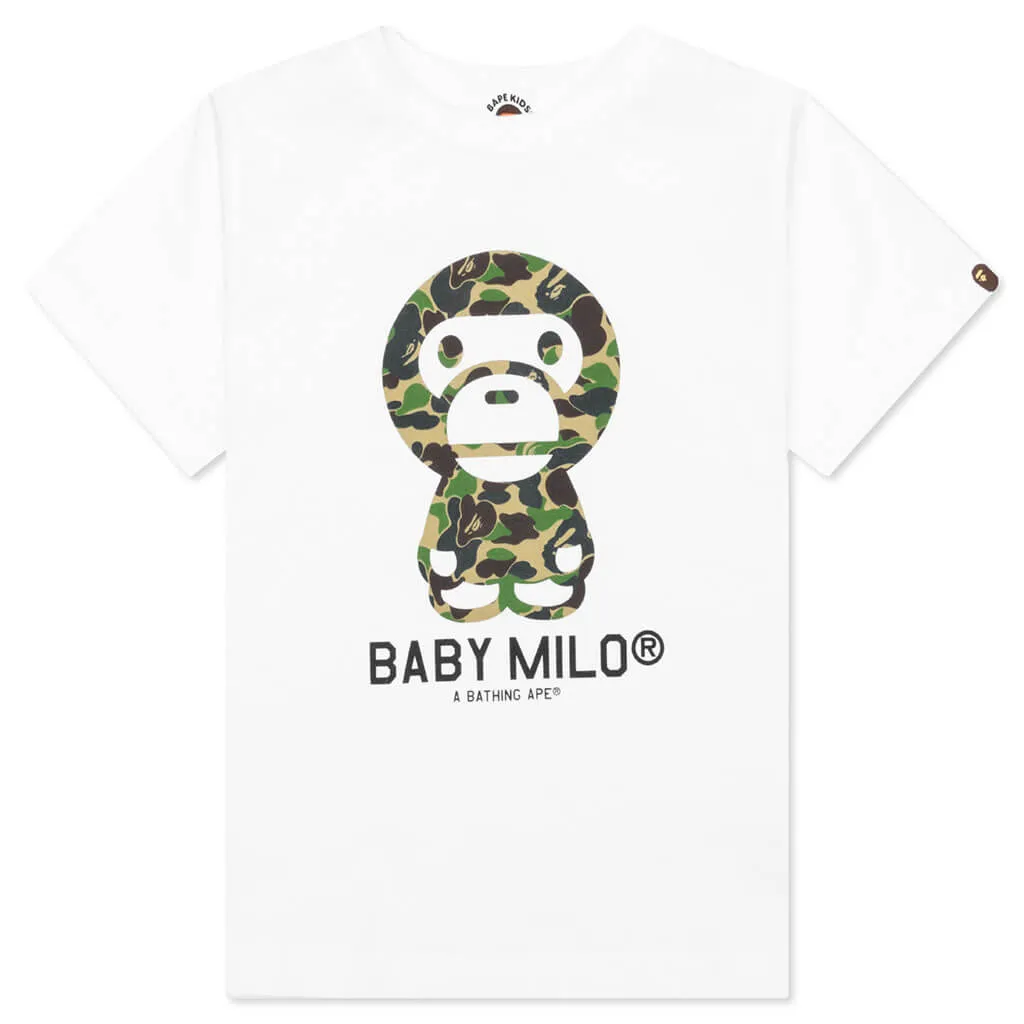 Kids Abc Camo Baby Milo Tee - White