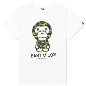 Kids Abc Camo Baby Milo Tee - White