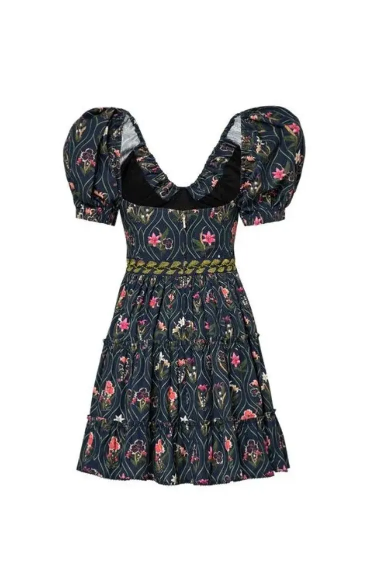 MANZANILLA PACIFICO EMBROIDERED MINI DRESS