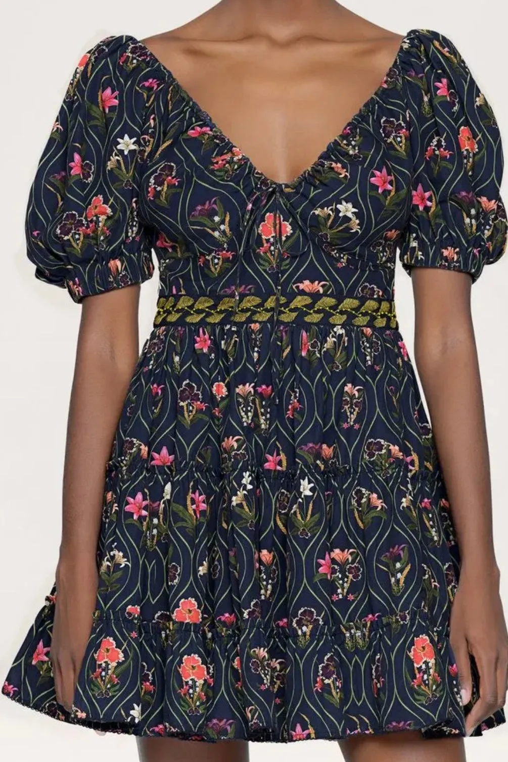 MANZANILLA PACIFICO EMBROIDERED MINI DRESS