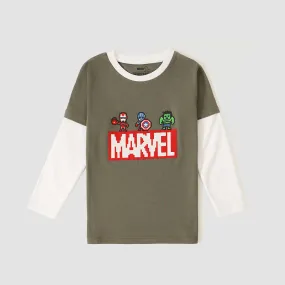 Marvel Double Layer Sleeves T-shirt