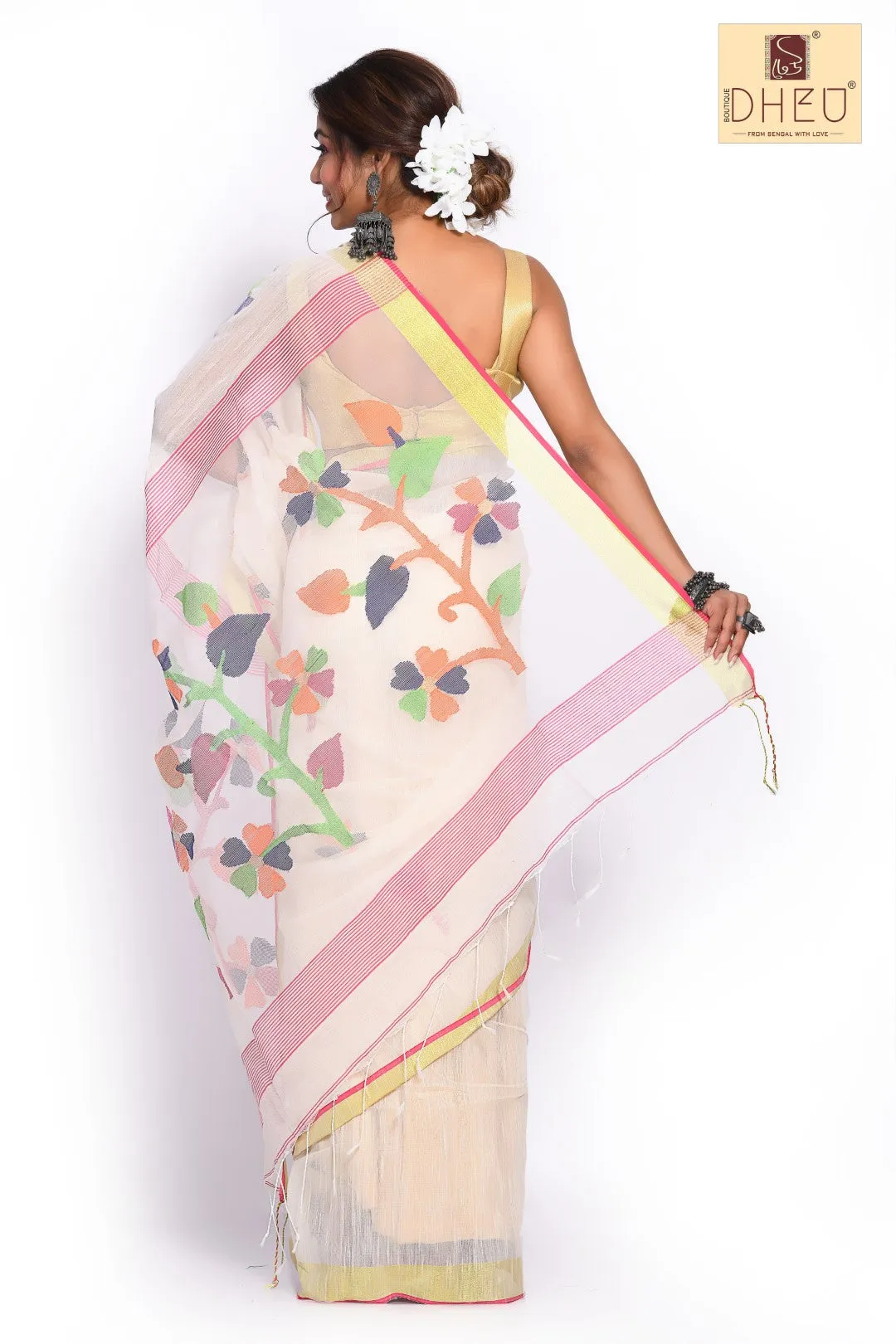 Matka Muslin saree