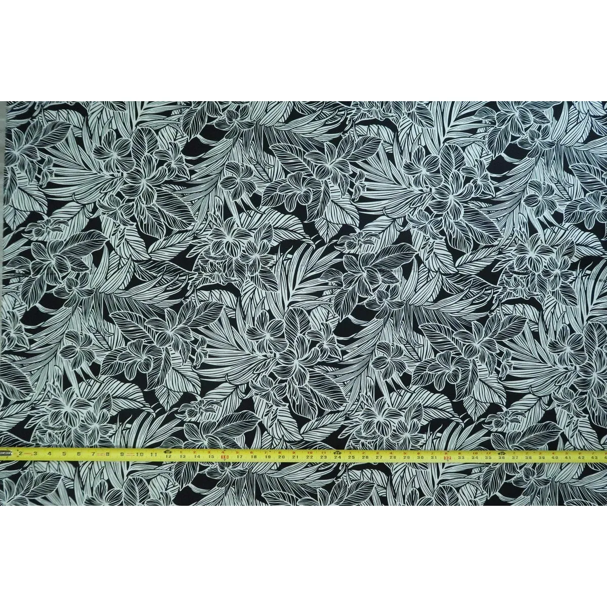 Modern Tropical Plumeria Flower Fabric |