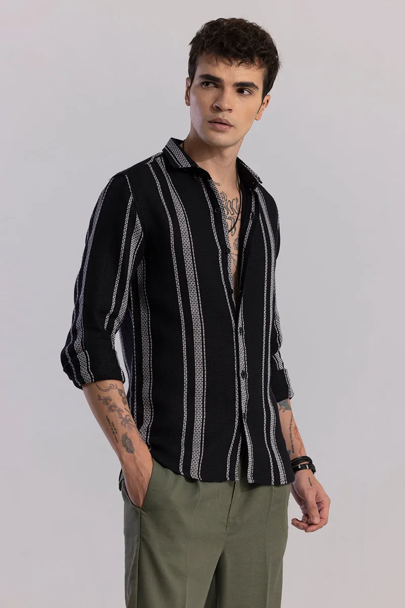 Modish Stripe Black Shirt