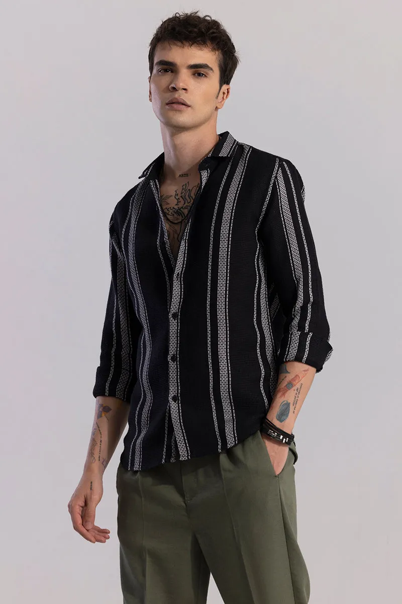 Modish Stripe Black Shirt