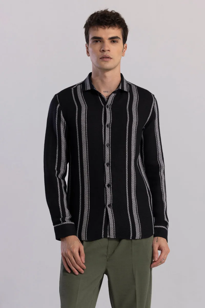 Modish Stripe Black Shirt