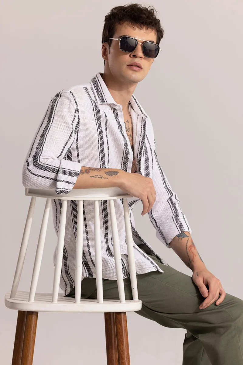 Modish Stripe White Shirt