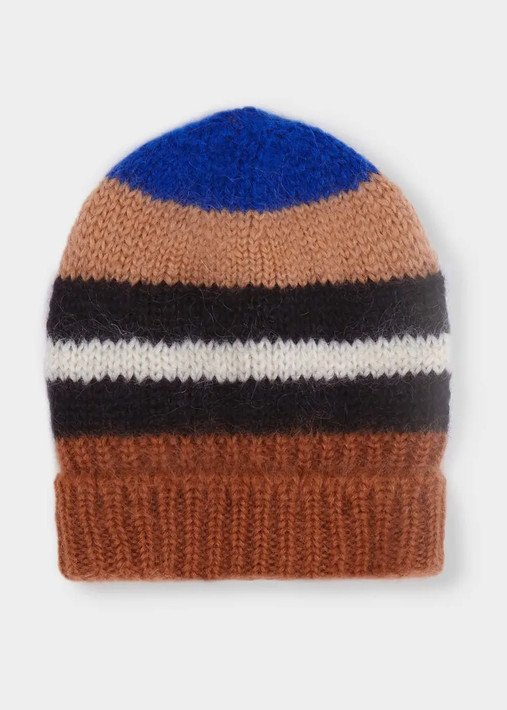 Mohair Striped Beanie