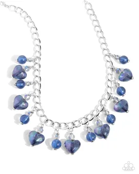 Paparazzi The Best HEART Blue Necklace & Earring Set