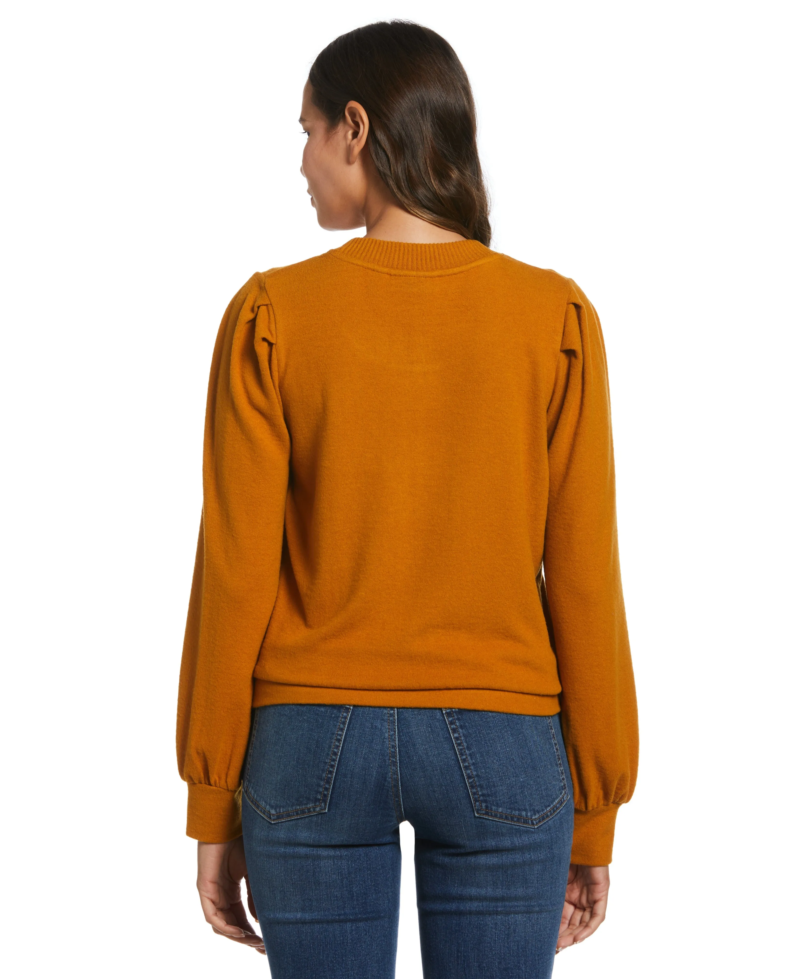 Pleat Sleeve Knit Shirt