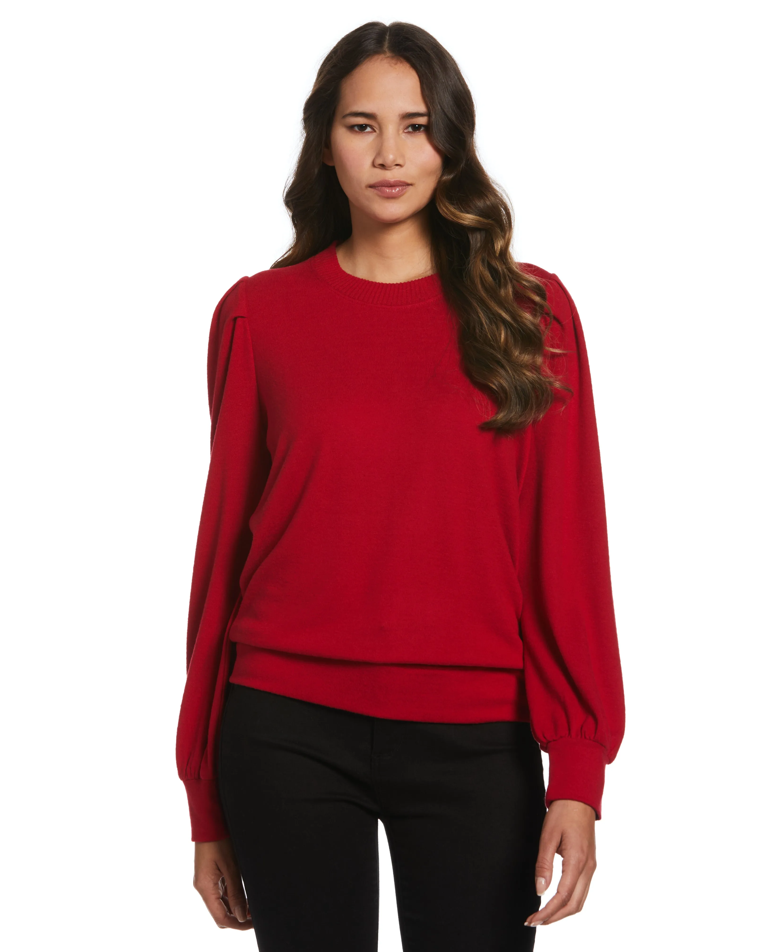 Pleat Sleeve Knit Shirt