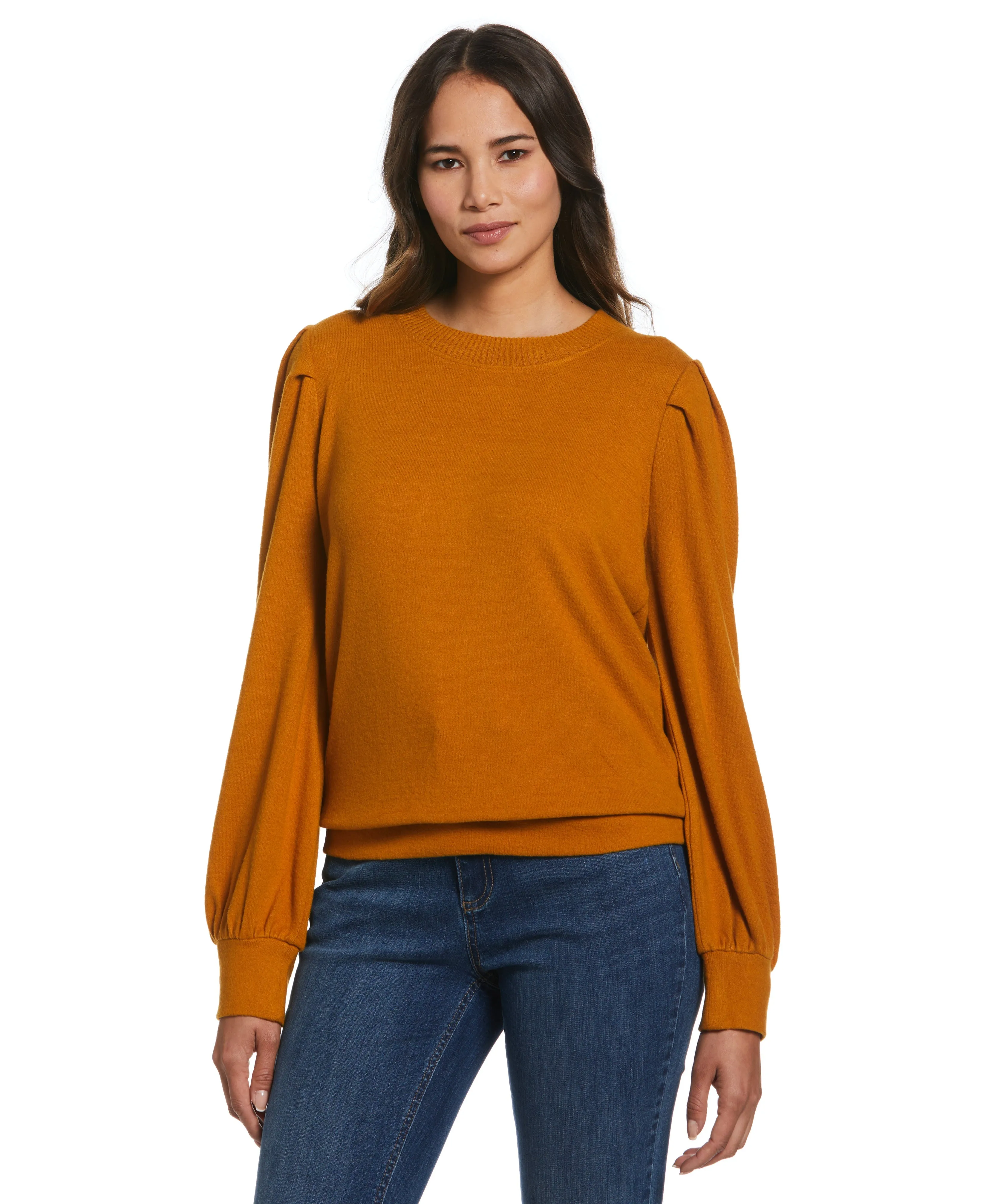 Pleat Sleeve Knit Shirt