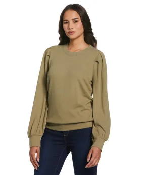 Pleat Sleeve Knit Shirt