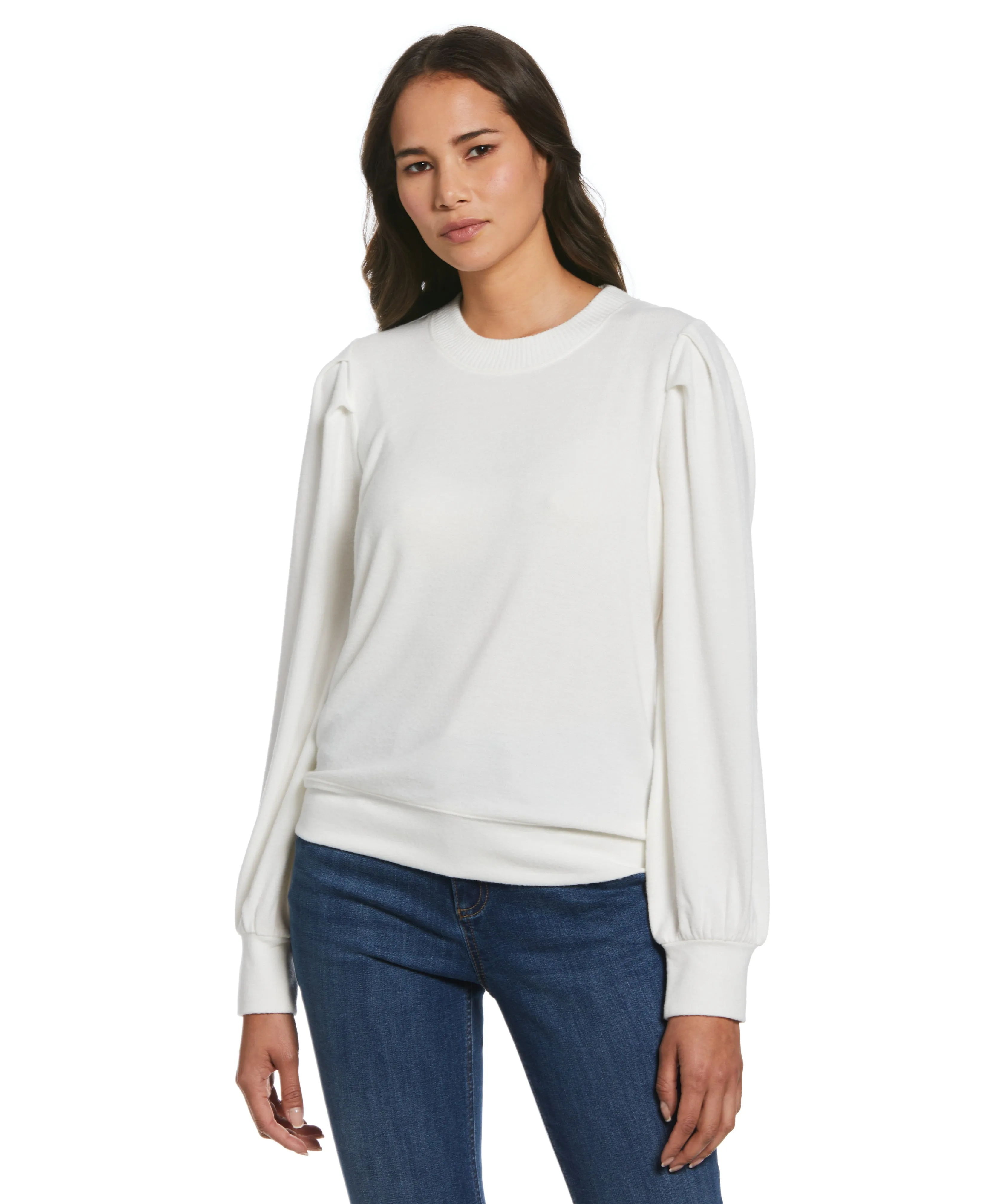 Pleat Sleeve Knit Shirt