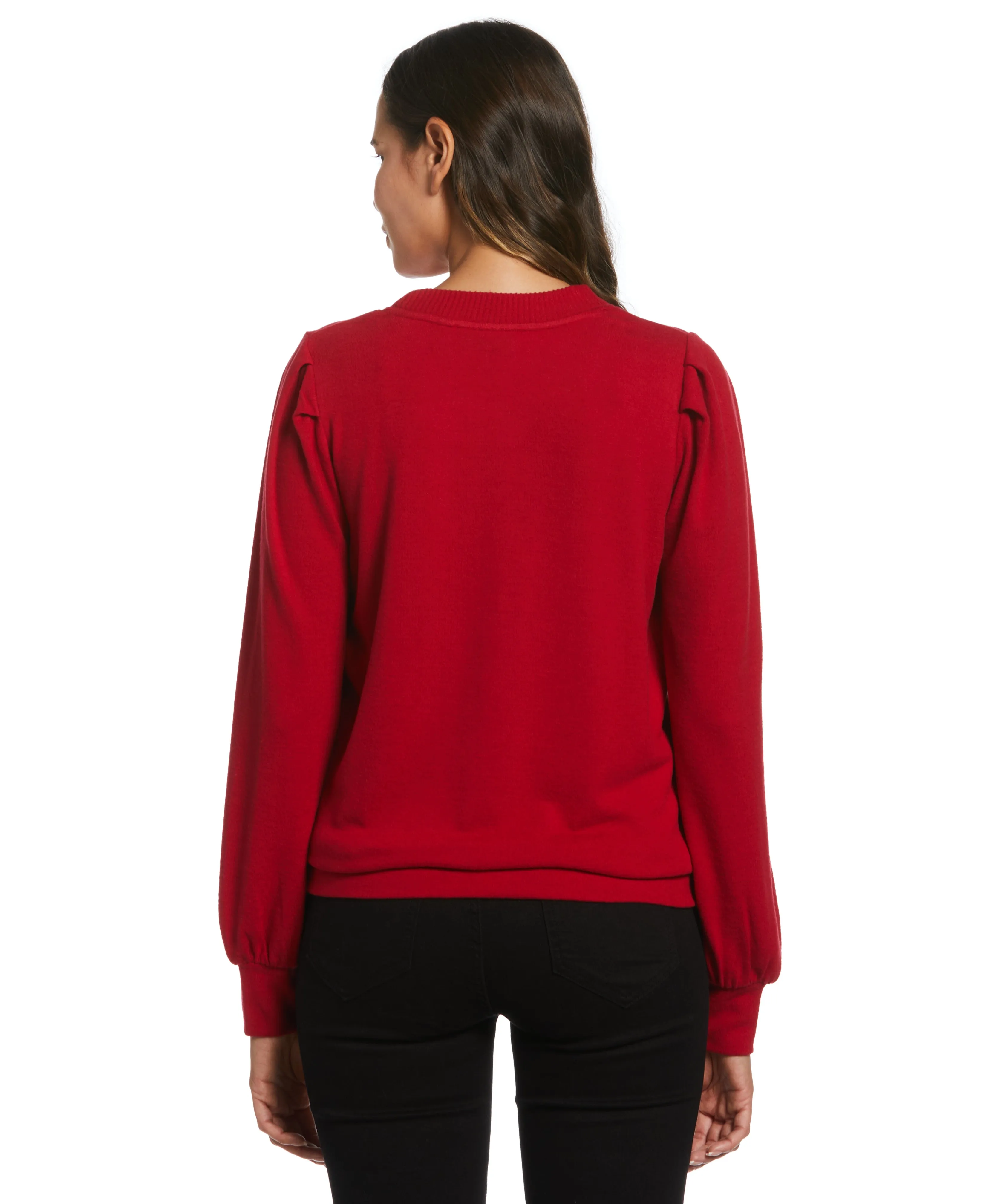 Pleat Sleeve Knit Shirt