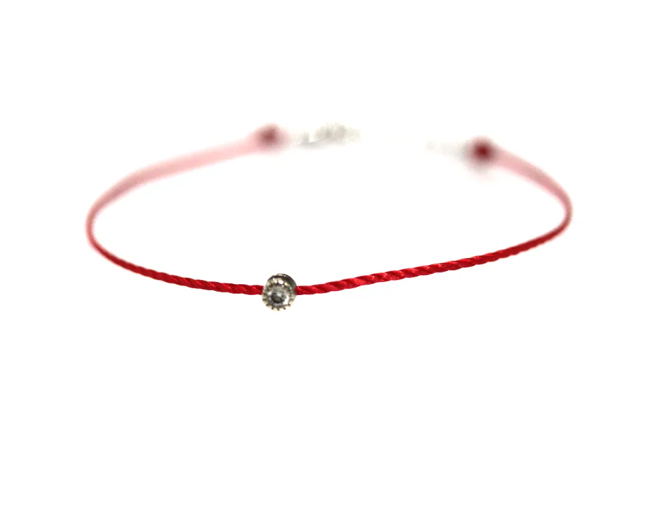 Red Cording Diamond Bracelet