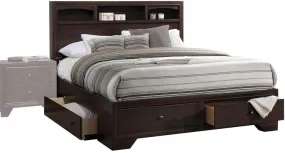 Rich Espresso Finish Queen Bed With Storage