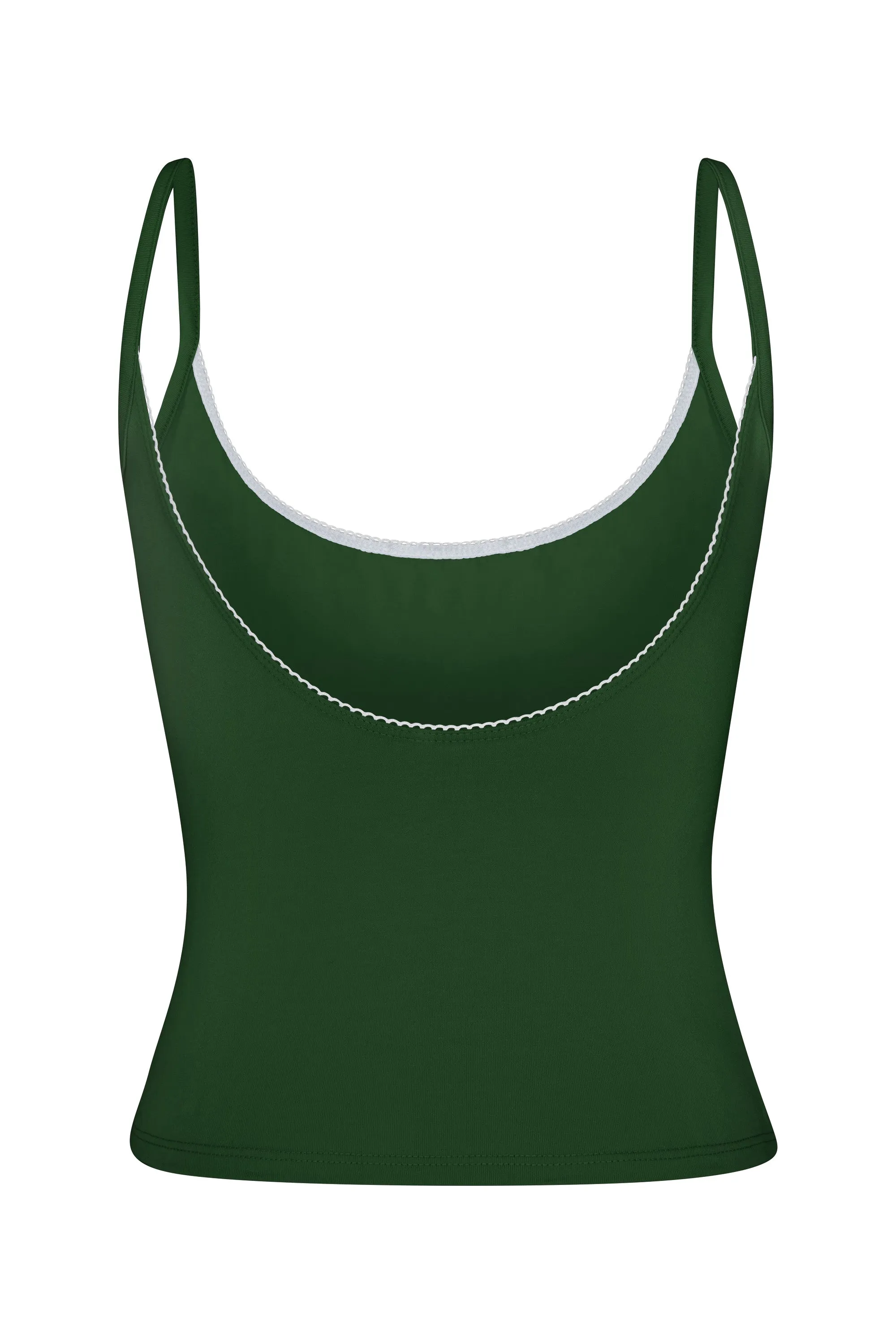 SCOOP BACK CAMI IN CLOVER