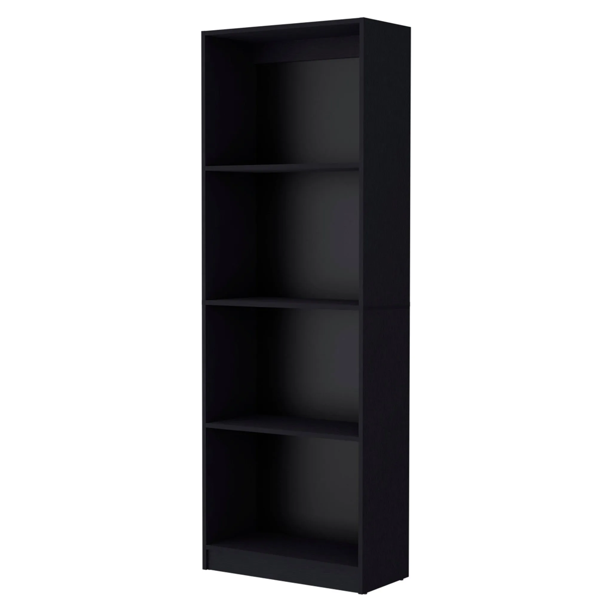 Set of Two 71 Black Bookcase With Two Doors