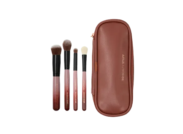 So Beauty Stuff "So Base" Luxury Vegan & Cruelty Free 4pc Makeup Brush Set