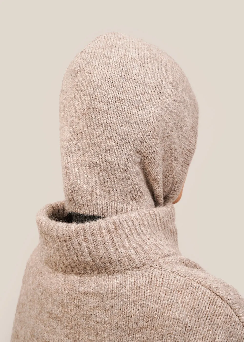 Taupe Baby Alpaca Balaclava