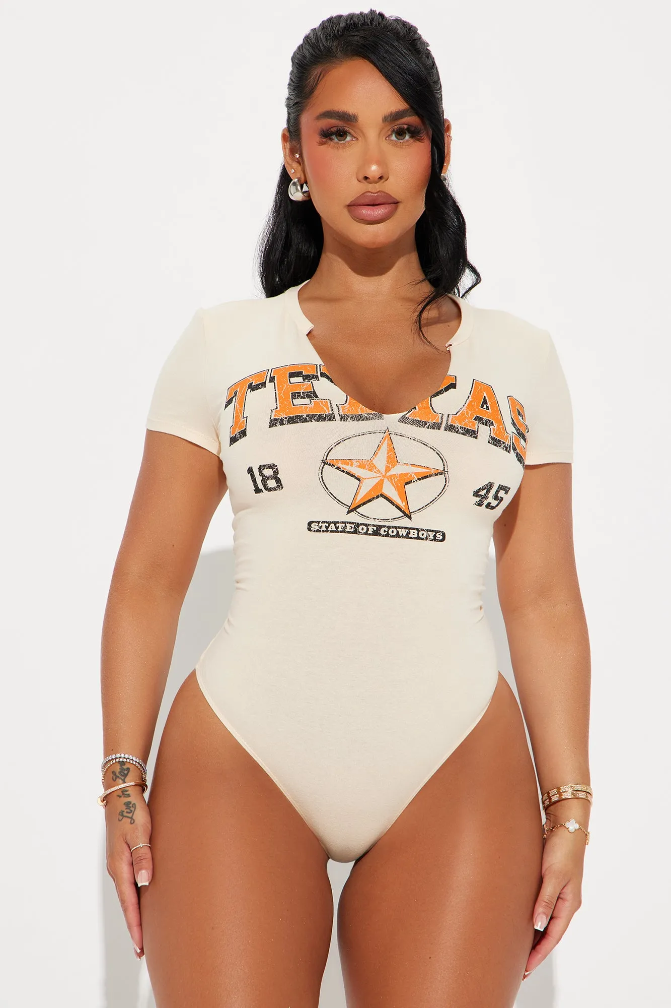 Texas Does It Better Bodysuit - Natural/Combo