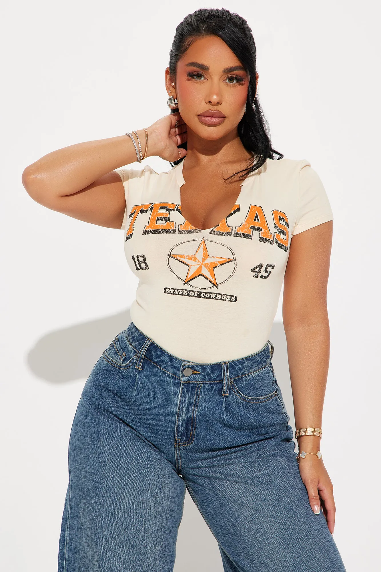 Texas Does It Better Bodysuit - Natural/Combo