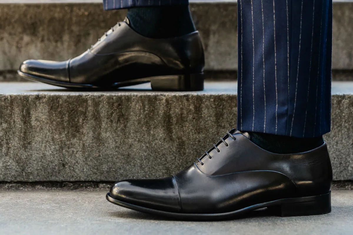 The Cagney Cap-Toe Oxford - Nero