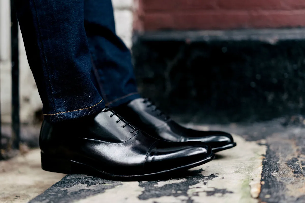 The Cagney Cap-Toe Oxford - Nero