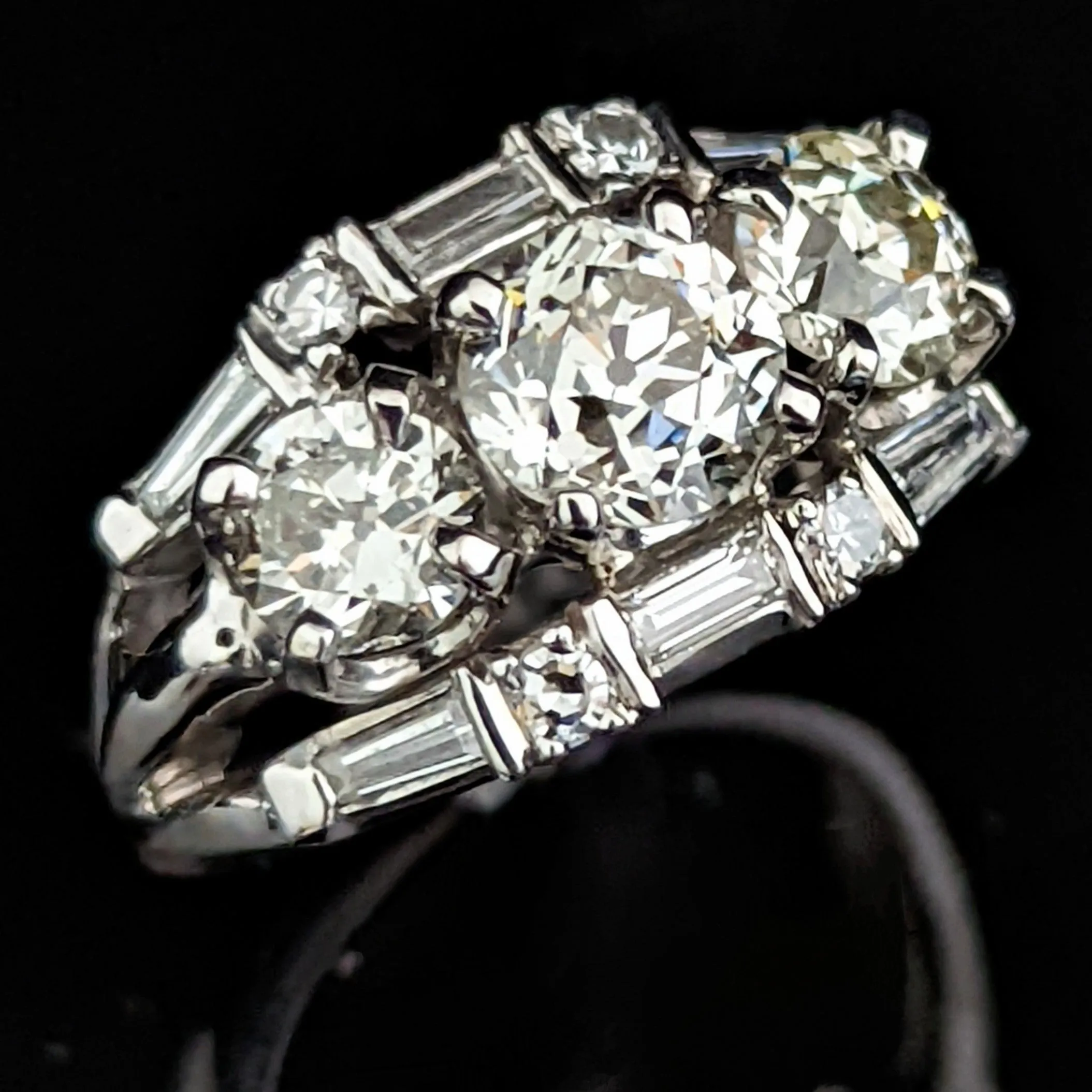 The Monte Carlo - Vintage Old European Cut Diamond 14k Gold Ring GIA Graded