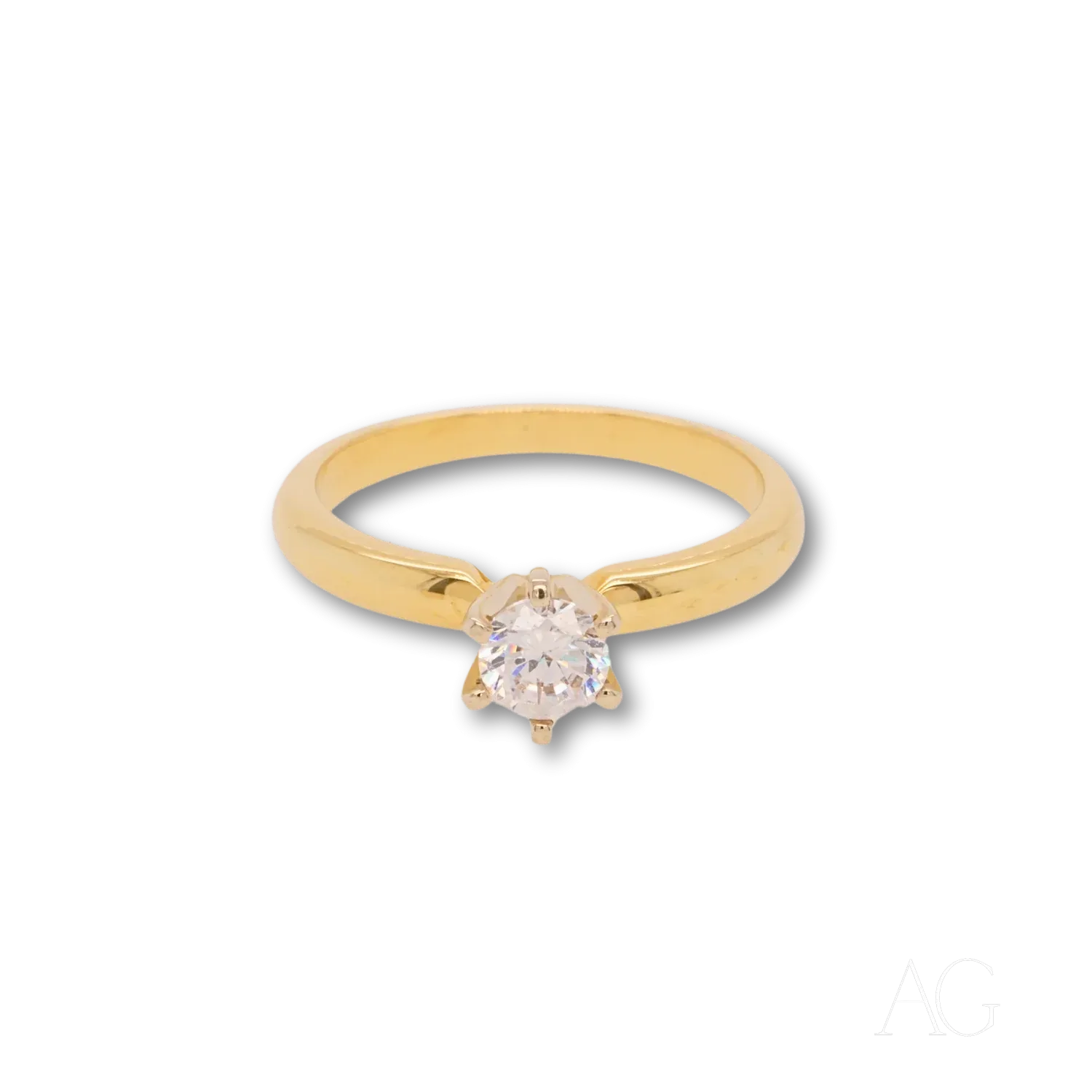 Timeless Elegance: The 18k Gold with CZ Ring