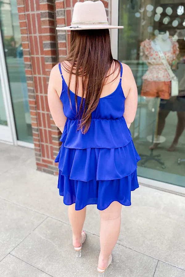 Victoria Royal Blue Mini Dress