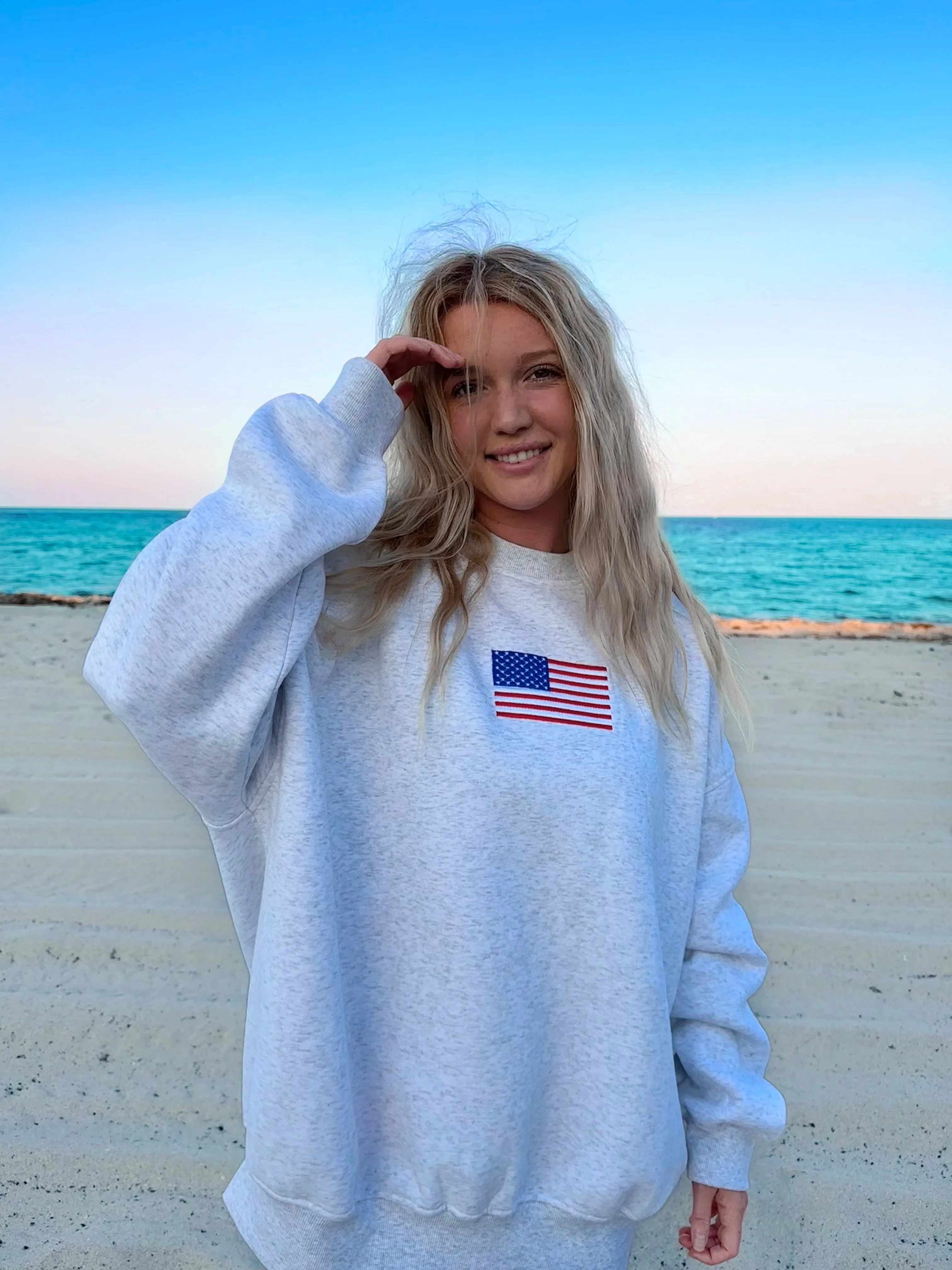 Vintage American Flag Sweatshirt