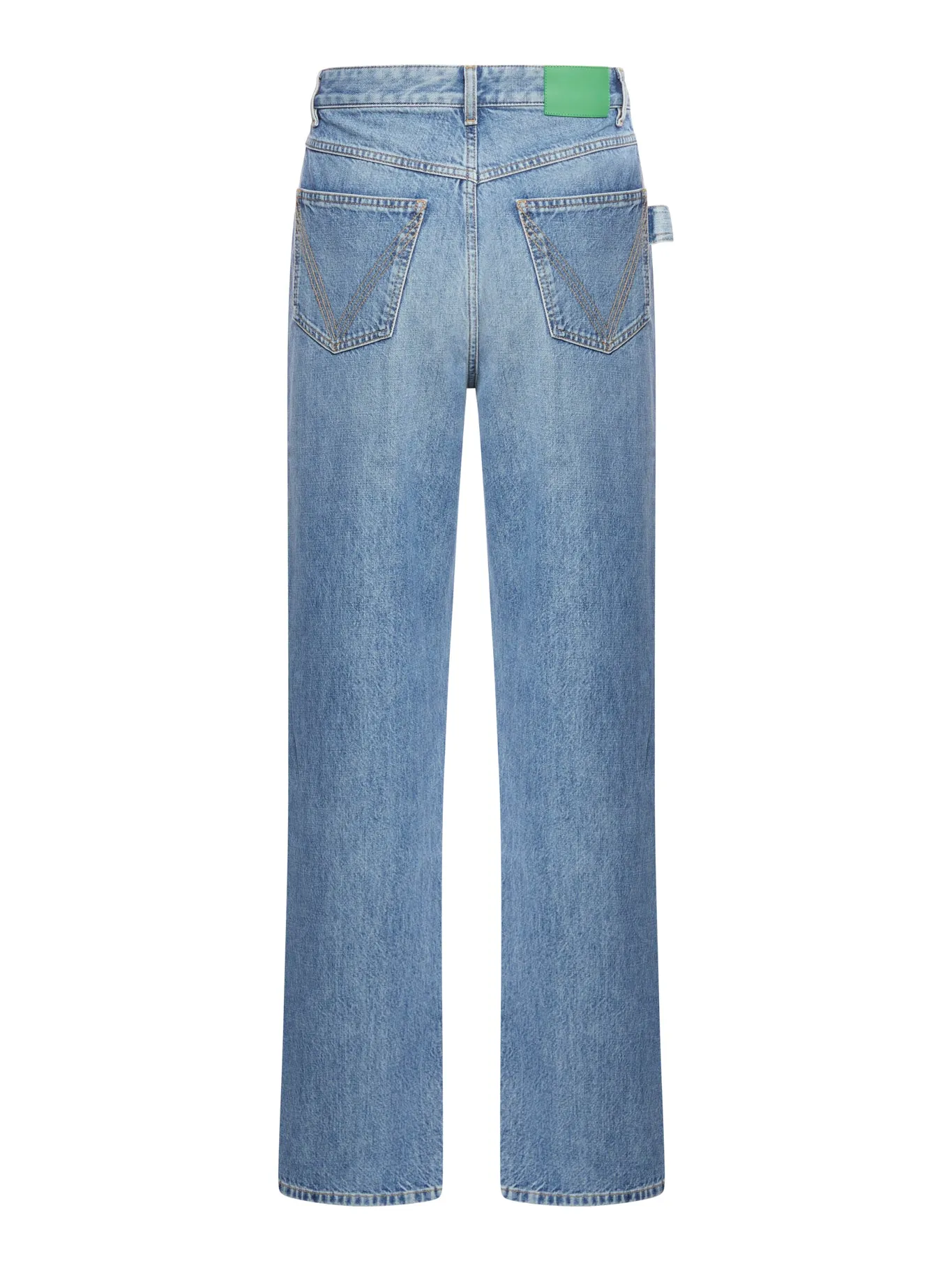 Wide leg jeans in Indigo vintage wash denim