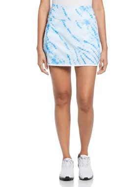 Womens Diagonal Tie Dye Print Golf Skort